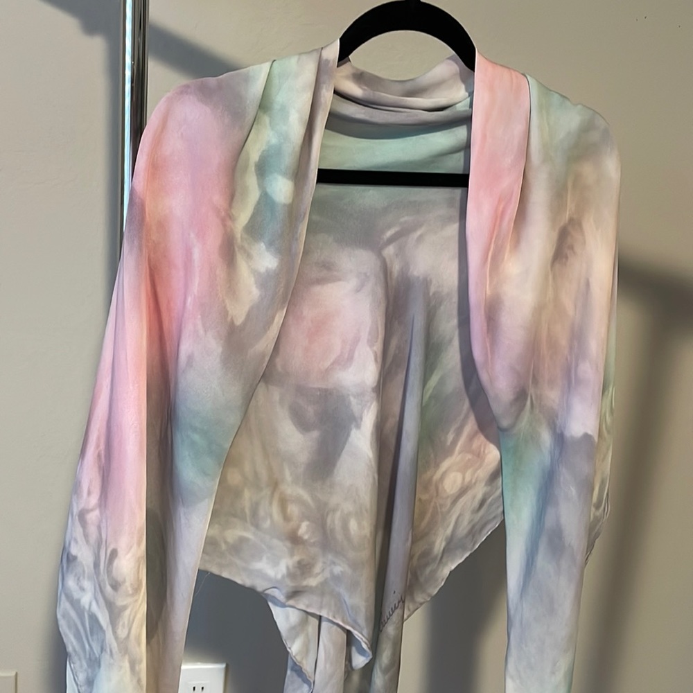 100% pure silk large sqaure hijab scarf (150cm x 150cm) size